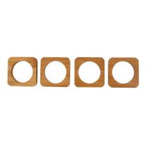 Kit Argola Quadrada Bambu com 4 unidades - ACASA