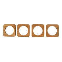 Kit Argola Quadrada Bambu com 4 unidades - ACASA