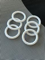 Kit Argolas Branca Porta Guardanapo, Ideal para Casamento, Mesa Posta e Festas Elegantes