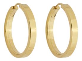 Kit Argolas Chato: 12mm + 14mm + 17mm Em Ouro 18 K 750