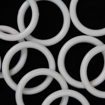 Kit Argolas Plásticas 50 Unidades Branca 4cm Para Artesanato