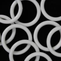 Kit Argolas Plásticas 50 Unidades Branca 4cm Para Artesanato