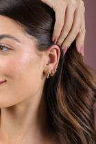 Kit Argolinhas Dupla Click Lisa Banho A Ouro 18k 3 FUROS