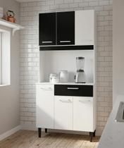 Kit Armário Cássia Para Cozinha 1 Gaveta 6 Portas Design Moderno Estrutura em MDP Pés PVC Área Gourmet Lavanderia Kit Armário Cássia Para Cozinha 1 Gaveta 6 Portas Design Moderno Estrutura em MDP Pés PVC Área Gourmet Lavanderia