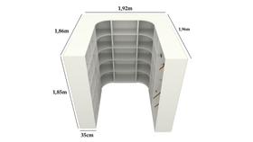 Kit Armário Closet Modulado M27 (colmeia, loja, Expositor, sapateira, roupa, organizador)