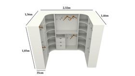 Kit Armário Closet Modulado M7 (colmeia, loja, Expositor, sapateira, roupa, organizador)