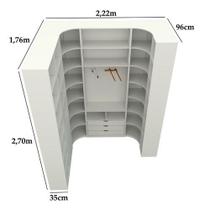 Kit Armário Closet Modulado M76 100% Mdf (lojas Expositor) Kit Armário Closet Modulado M76 100% Mdf (lojas Expositor)