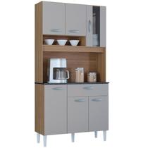 Kit Armario Cozinha 6 Portas 558 Damasco Off White POQQ Kit Armario Cozinha 6 Portas 558 Damasco Off White POQQ