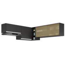 Kit Armário Cozinha Aéreo Canto 90cm com Aéreo 70cm e Aéreo 120cm Veneza Multimóveis MP2287