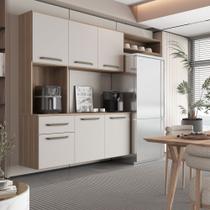 Kit Armário Cozinha Clean Suspensa Aéreo Compacto 6 Portas