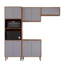 Kit Armário Cozinha Completa Áurea 230cm 9 Portas com Balcão Kit Armário Cozinha Completa Áurea 230cm 9 Portas com Balcão