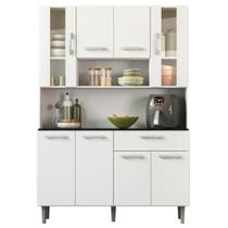 Kit Armário Cozinha Gabi 8 Portas Branco Poliman Kit Armário Cozinha Gabi 8 Portas Branco Poliman