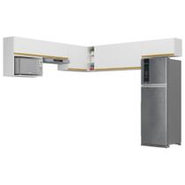 Kit Armário Cozinha Modulada Aéreo Canto 230cm 6 Peças Veneza Multimóveis MP2296 Kit Armário Cozinha Modulada Aéreo Canto 230cm 6 Peças Veneza Multimóveis MP2296
