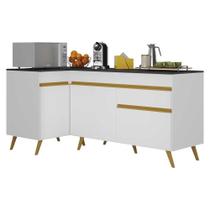 Kit Armário Cozinha Veneza Multimóveis Mp2157 Branco/dourado Kit Armário Cozinha Veneza Multimóveis Mp2157 Branco/dourado