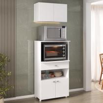 Kit Armário de Cozinha 62,5cm com Balcão para Forno/Micro-ondas Multimóveis MP2281
