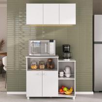 Kit Armário de Cozinha Aéreo 93cm com Balcão Multiuso Fruteira Multimóveis MP2283