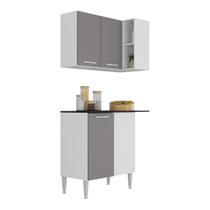 Kit Armário de Cozinha Aéreo Canto com Balcão 90cm 3 Portas Pequim Multimóveis MP2381 Kit Armário de Cozinha Aéreo Canto com Balcão 90cm 3 Portas Pequim Multimóveis MP2381