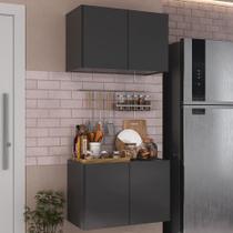 Kit Armário de Cozinha Aéreo e Balcão 2 Portas Multimóveis MP2163