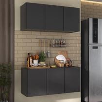 Kit Armário de Cozinha Aéreo e Balcão 3 Portas Multimóveis MP2164