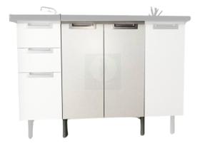 Kit Armário De Cozinha Completa Compacta Multiuso Com Balcão