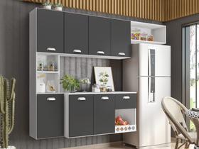 Kit Armário De Cozinha Mila Aéreo Com 7 Portas E 1 Gaveta