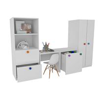 Kit Armário Montessoriano Rubi 100% MDF + Eiffel Branca Kit Armário Montessoriano Rubi 100% MDF + Eiffel Branca