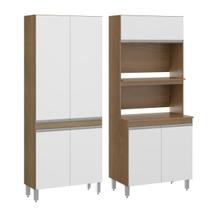 Kit Armário Multiuso para Cozinha Nicho Forno/Micro Branco