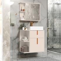 Kit Armário Organizador Gabinete Para Banheiro Com Espelheira E Cuba 2 Portas Argos GB Plus Kit Armário Organizador Gabinete Para Banheiro Com Espelheira E Cuba 2 Portas Argos GB Plus