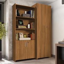 Kit Armários para Escritório Semi Aberto 2 Portas e Armário Alto com Chave