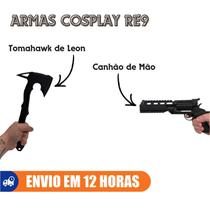 KIT ARMAS Armas Cosplay Requiem RE9 Evil Tomahawk e Canhão do Leon Gamer Geek Fantasias Resident