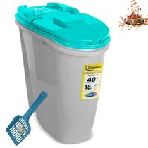 Kit Armazenador de Grãos e Ração 25L + Pá Coletadora Lavável Kit Armazenador de Grãos e Ração 25L + Pá Coletadora Lavável