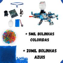 kit Arminha de Brinquedo Lançador de Bolinha Gel Orbeez com Óculos de Proteção