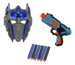 Kit Arminha Nerf Pistola Dardo + Mascara Robô 6 Dardos Kit Arminha Nerf Pistola Dardo + Mascara Robô 6 Dardos