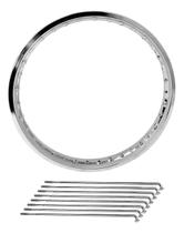 Kit Aro Dianteiro e Raios Biz 100 125 Cromado