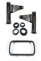 Kit Aro Farol e Suportes Com Borrachas Cg Today 125 Preto Kit Aro Farol e Suportes Com Borrachas Cg Today 125 Preto