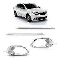 Kit Aro Moldura para Renault Logan 2014 a 2019 Friso Cromado Kit Aro Moldura para Renault Logan 2014 a 2019 Friso Cromado