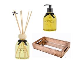 Kit Aromas Summer (Difusor + Sabonete + Bandeja Espelhada)