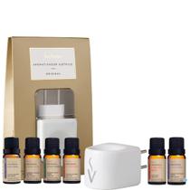 Kit Aromaterapia Difusor Elétrico e 6 Óleo Essencial Via Aroma - Escolha a Cor