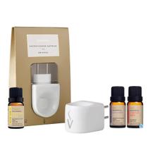 Kit Aromaterapia Para Ansiedade Estresse Via Aroma Difusor Elétrico e 3 Óleo Essencial
