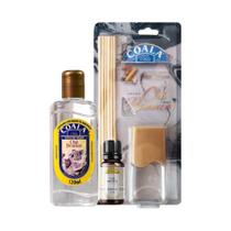Kit Aromatizador Coala Chá Branco Difusor 100ml Limpador Perfumado 120ml Essência Concentrada 10ml