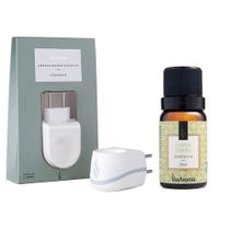 Kit Aromatizador Elétrico Difusor Ambiente com Essência Capim Limão 10ml - Via Aroma Kit Aromatizador Elétrico Difusor Ambiente com Essência Capim Limão 10ml - Via Aroma
