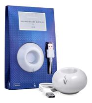 Kit Aromatizador elétrico porcelana USB Original Via aroma+1 Óleo Essencial Lavanda 10ml ).
