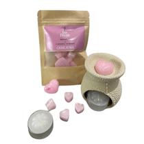 Kit Aromatizador Rechaud + Wax Melts + Vela Rechaud Lar Fresh
