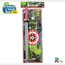 Kit Arqueiro com Espada 65CM Arco e Flechas Ninja Le Plastic Kit Arqueiro com Espada 65CM Arco e Flechas Ninja Le Plastic