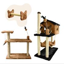 Kit Arranhador Sisal Casa com Rede e Mola Maluca Brinquedo para Gato MIUPETZ - Miupetz Store