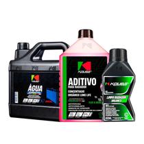 Kit Arrefecimento - Água Desmineralizada + Limpa Radiador + Aditivo Sintético Long Life KOUBE
