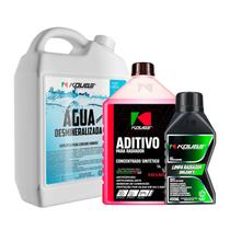 Kit Arrefecimento - Limpa Radiador + Aditivo Sintético + Água Desmineralizada 3L KOUBE