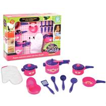 Kit Arroz E Feijão Eu Brinco De Casinha Panelinhas Rosa - Nig