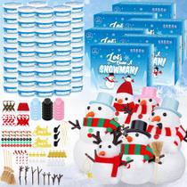 Kit Art Craft EOBOH, pacote com 72 unidades, kit DIY de boneco de neve de Natal Kit Art Craft EOBOH, pacote com 72 unidades, kit DIY de boneco de neve de Natal