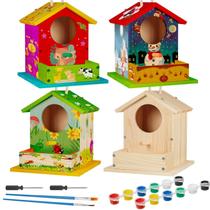 Kit Art Craft Liliful, pacote com 2 kits de pintura DIY Wooden Birdhouse